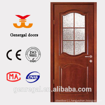 CE European Style Grid Glass Wooden Door